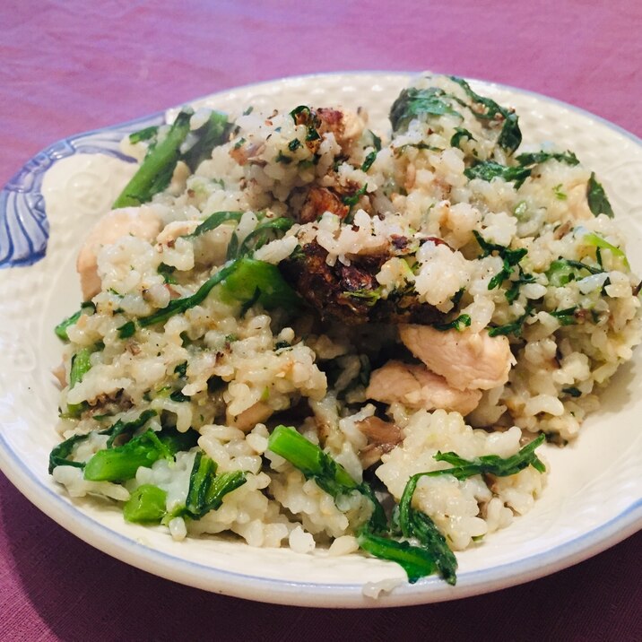 お昼に簡単 春菊とお肉のクリームリゾット レシピ 作り方 By 無添加手作り 家庭料理研究家 楽天レシピ お昼に簡単 春菊とお肉のクリームリゾット レシピ 作り方 By 無添加手作り 家庭料理研究家 楽天レシピ